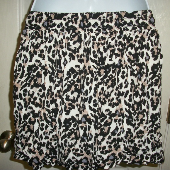 COTTON ON LEOPARD ELASTIC WAIST Skirt Size 6 - Picture 5 of 7